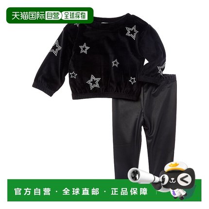 自营Splendid 2pc Pullover & Pant Set - black 美国奥莱直发