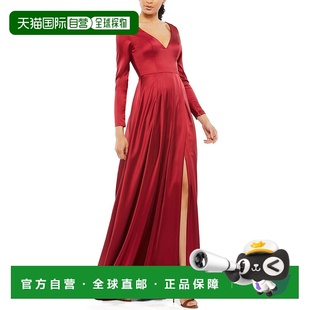 葡萄酒 自营Mac Line礼服 长裙连衣裙美国直发奥莱 Duggal