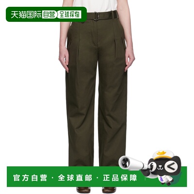 1h可退 香港直邮潮奢 Burberry 巴宝莉 女士 绿色 Gabardine Belt