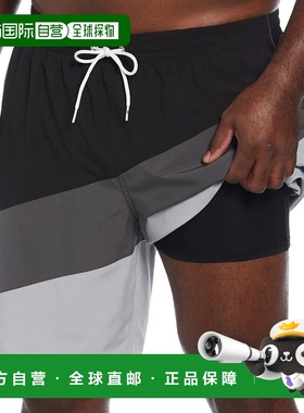 自营Nike Color Surge Swim Trunks Mens  Black Colorblocked 9