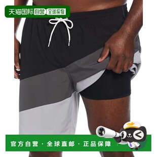 自营Nike Color Surge Swim Trunks Mens Black Colorblocked 9
