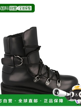 自营salvatore ferragamoElimo Lace-Up Leather Boots - black