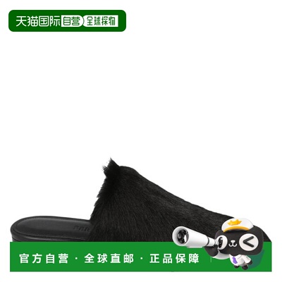 自营salvatore ferragamoFerragamo seestina毛皮骡子-黑色 美国