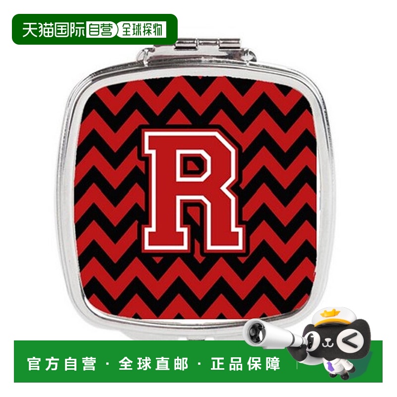 自营 Carolines Treasures CJ1047-RSCM 字母 R 雪佛龙黑色正品