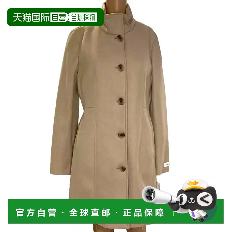 自营calvin kleinWomen's Polyester Button Closure Coat In Lig