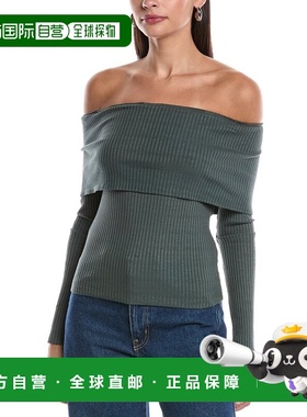自营LAmade Kayla露肩上衣-绿色 美国奥莱直发