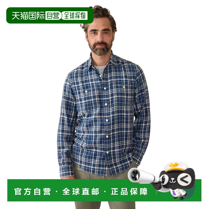 自营Faherty Tried & True Shirt Mens Bar Harbor Plaid Chambra