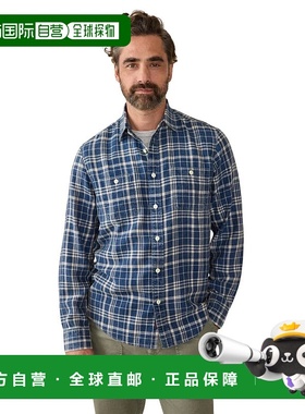 自营Faherty Tried & True Shirt Mens Bar Harbor Plaid Chambra