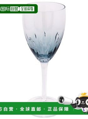 自营Vivience Set of 6 Optic Wine Glasses - clear/blue 美国奥