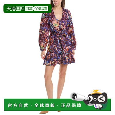 自营Marie Oliver Dedra衬衣连衣裙-蓝色 美国奥莱直发