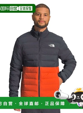 自营 The North Face Belleview NF0A7UJFUV2男式黑色/橙色羽绒服
