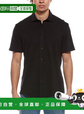 自营Hugo Boss Roan Solid Shirt - black 美国奥莱直发