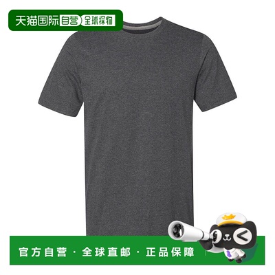 自营Russell Athletic Essential 60/40 性能 T 恤 - 黑色石南花