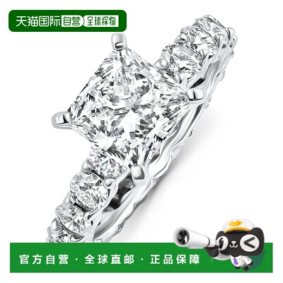 自营 pompeii3G/VS 7.50 克拉公主方钻石永恒订婚戒指 14k 金实验