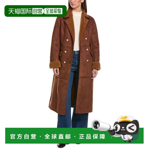 自营Generation Love Benton人造毛羊皮大衣-棕色 美国奥莱直发