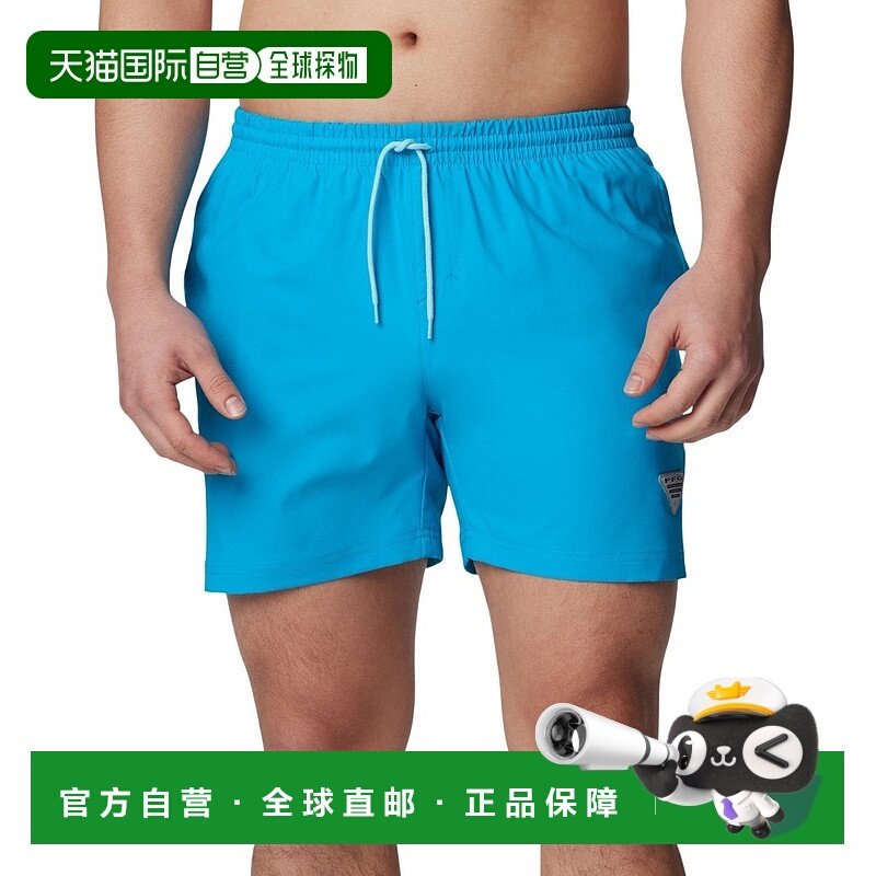 自营Columbia PFG Rambler Swim Trunks Men's  Blue Elastic Wai
