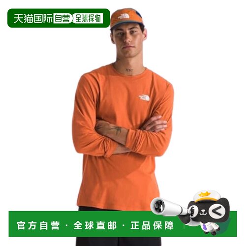 自营The North Face Evolution Box NSE长袖衬衫男士橙色棉GBO308