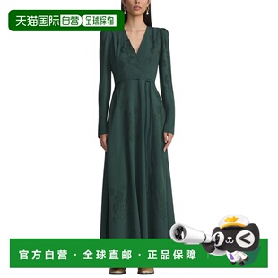 自营Lafayette 148 New York Wrap Front Dress - green 美国奥莱