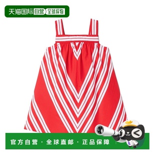 红色 自营janie 雪佛龙连衣裙 jack珍妮和杰克经典 美国奥莱直 and