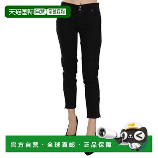 自营John Cut Casual Wome Cropped blue Waist Mid Galliano Hem