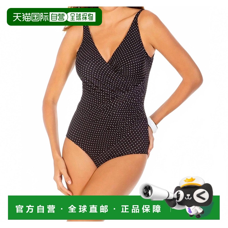 自营 miraclesuitPin Point Oceanus One Piece In Black/white -