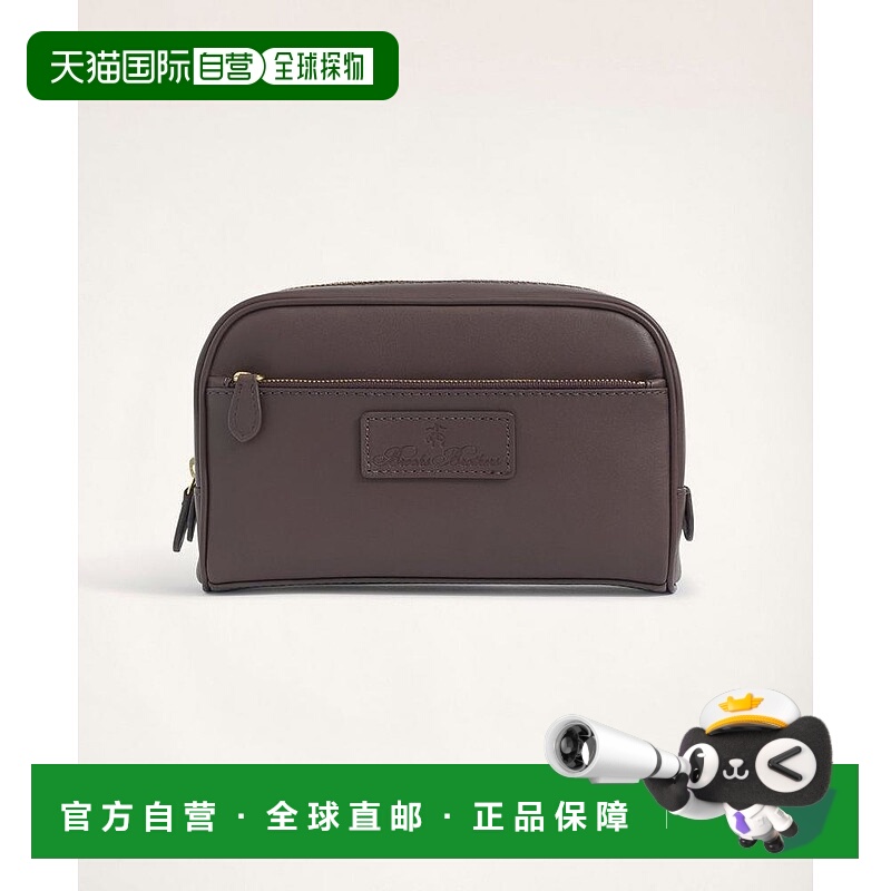 美国直邮Brooks Brothers 女士单肩包洗漱包真皮大号旅行包斜挎包