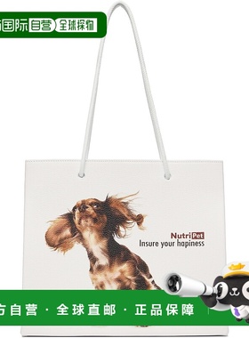 1h可退 香港直邮潮奢 Abra 男士 白色 Puppy 托特包 BSB663手提包