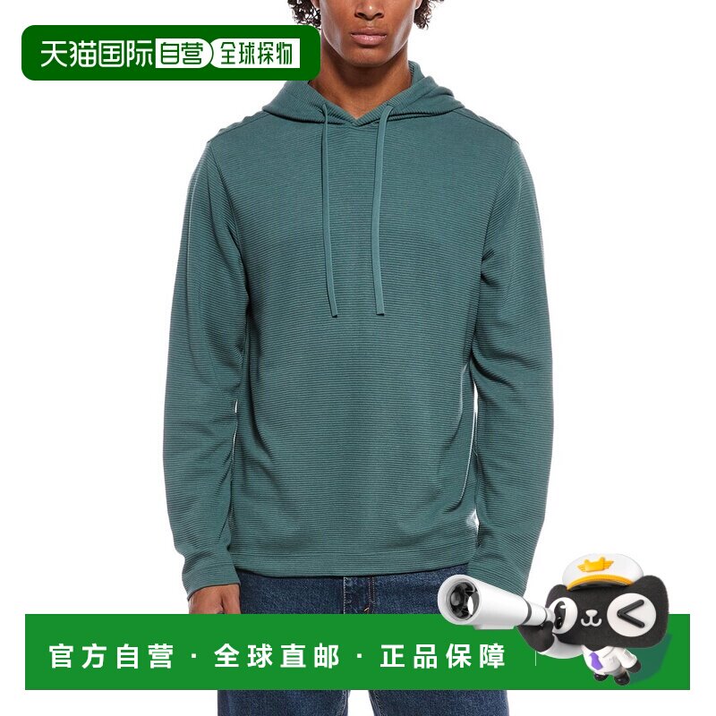 自营theory理论德尔罗伊工作室连帽卫衣-绿色 美国奥莱直发帽衫