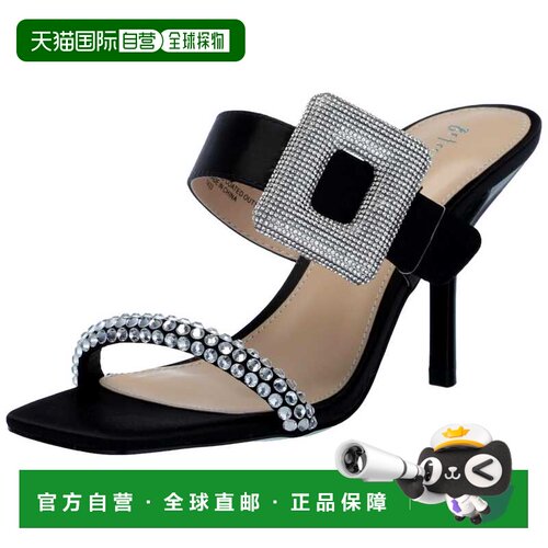 自营Betsey Johnson Anny Heeled Sandal Black  SB-ANNY Women's