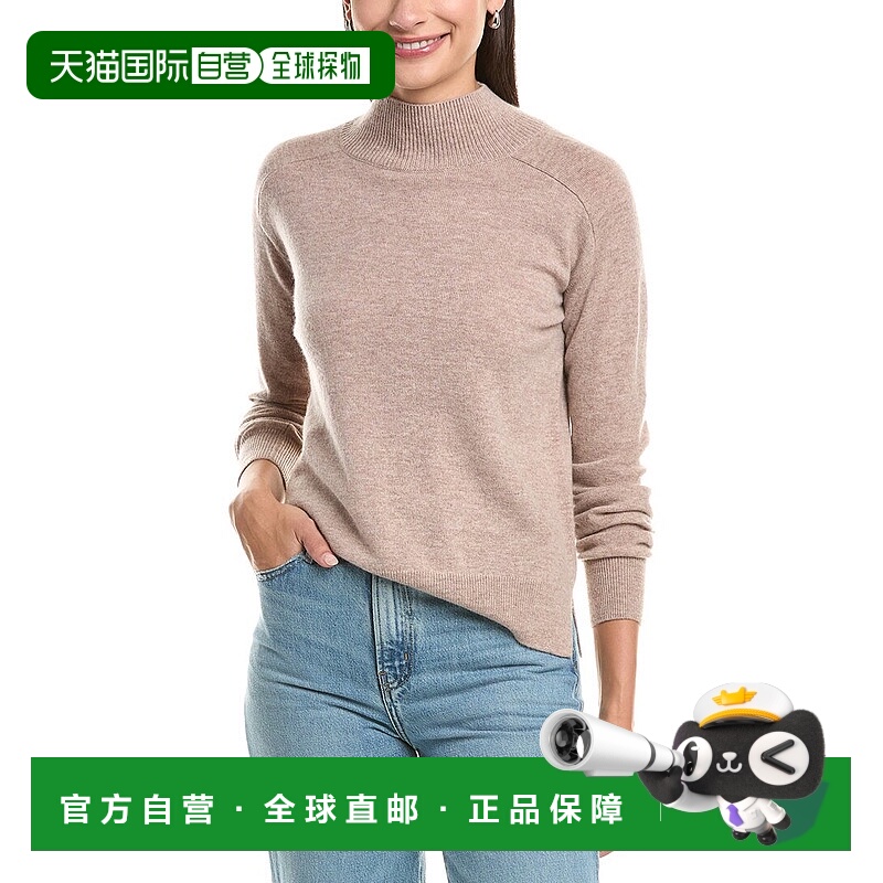 自营InCashmere Mock Neck Cashmere Sweater - pink 美国奥莱直