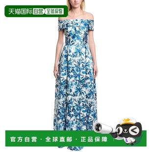 美国奥莱直发新款 自营 蓝色 Ruiz露肩礼服 Rene