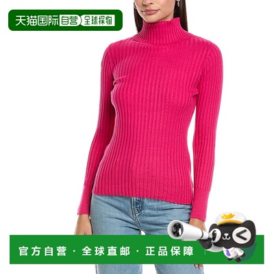 自营tyler boe Rib Cashmere-Blend Turtleneck Top - pink 美国