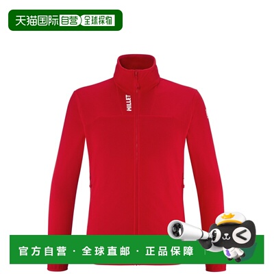 自营Millet觅乐 UBIC LIGHTGRID 男士轻量抓绒衣 红色夹克