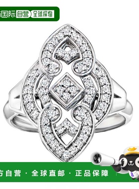 自营Ross-Simons Diamond Marquise-Shaped Ring in Sterling Sil