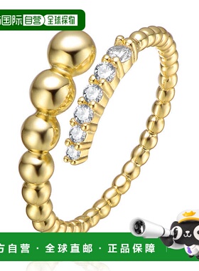 自营geneviveSterling Silver 14K Gold Plated with Cubic Zirco