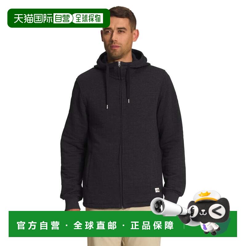 自营The North Face Longs Peak连帽衫男士希瑟黑色全拉链KFC1006