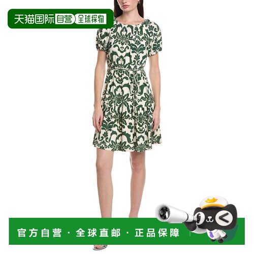 自营Maison Tara Printed Ity Mini Dress - white 美国奥莱直发