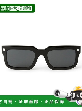 自营 off-white米白色夹式方形太阳镜-黑色-深灰色 美国奥莱直发