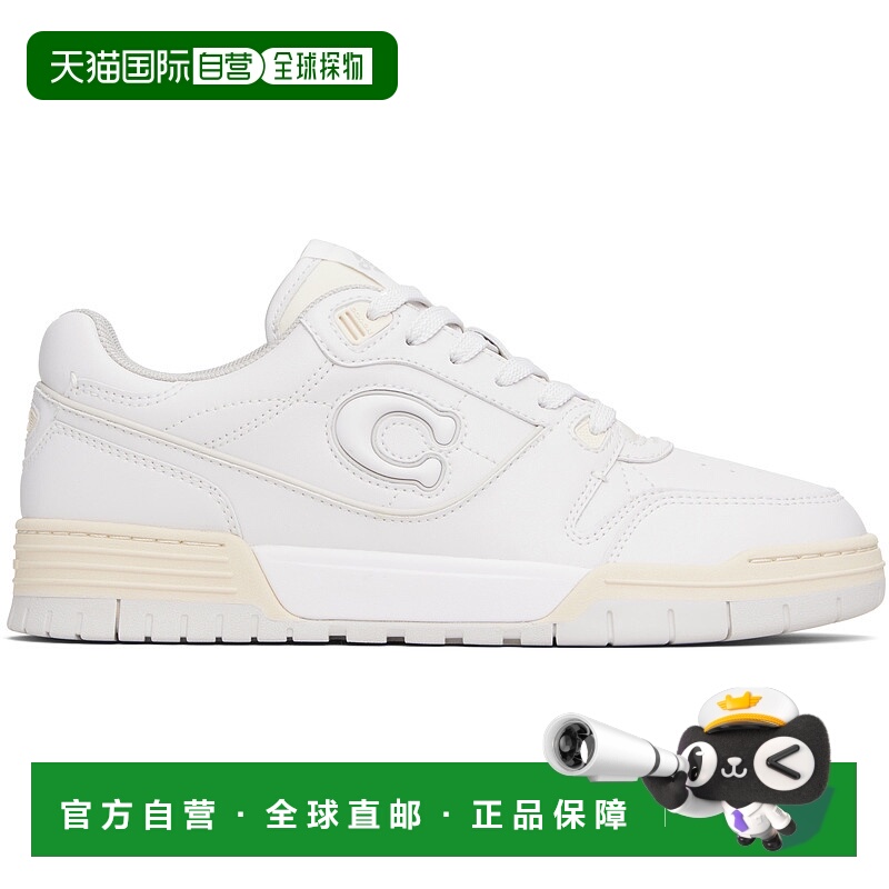 1h可退 香港直邮潮奢 Coach 蔻驰 男士 白色 Soho 运动鞋 CAQ06OP
