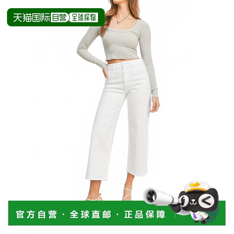 自营just black denimTiffany High Rise Wide Leg Jeans In Whit