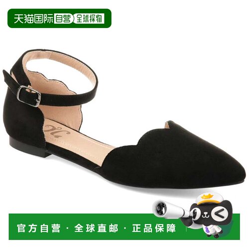 自营Women's Journee Collection Lana Flats Black Pointed Toe