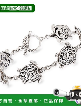 自营 Ross-Simons 纯银海龟巴厘岛风格手链 - 8.5 英寸 美国奥莱