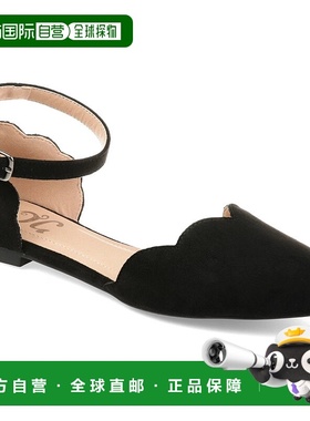 自营Journee Collection Lana Flats Women's Black Pointed Toe