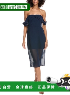自营Amanda Uprichard Darien Dress - navy 美国奥莱直发连衣裙