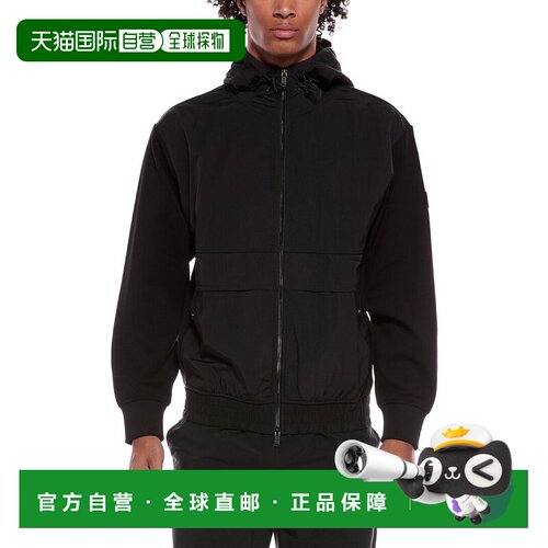 自营BOSS Hugo Boss Ze连帽夹克-黑色 美国奥莱直发