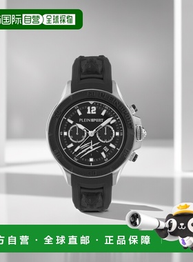 自营 plein sportWarrior Tech 计时腕表 - 黑色/不锈钢/黑色 美