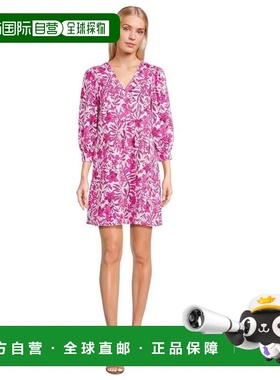 自营Lilly Pulitzer Cass Mini Dress Women's Pink Floral Puff