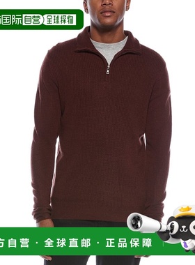 自营WEATHERPROOF VINTAGE Soft Touch 1/4-Zip Mock Neck Sweate