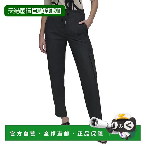自营DKNY Taffeta Cargo Pant - black 美国奥莱直发休闲裤卫裤