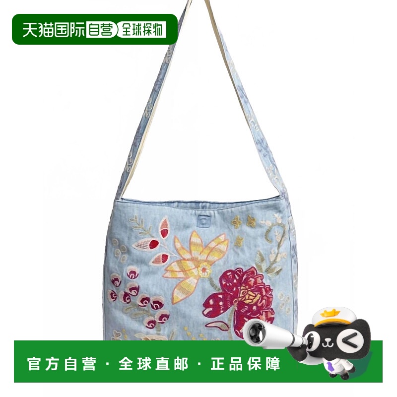 自营johnny was女式Sarai宽带牛仔手提包,牛仔蓝-牛仔蓝 美国奥